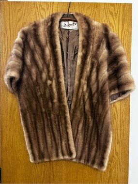 Vintage Brown Mink Fur Stole